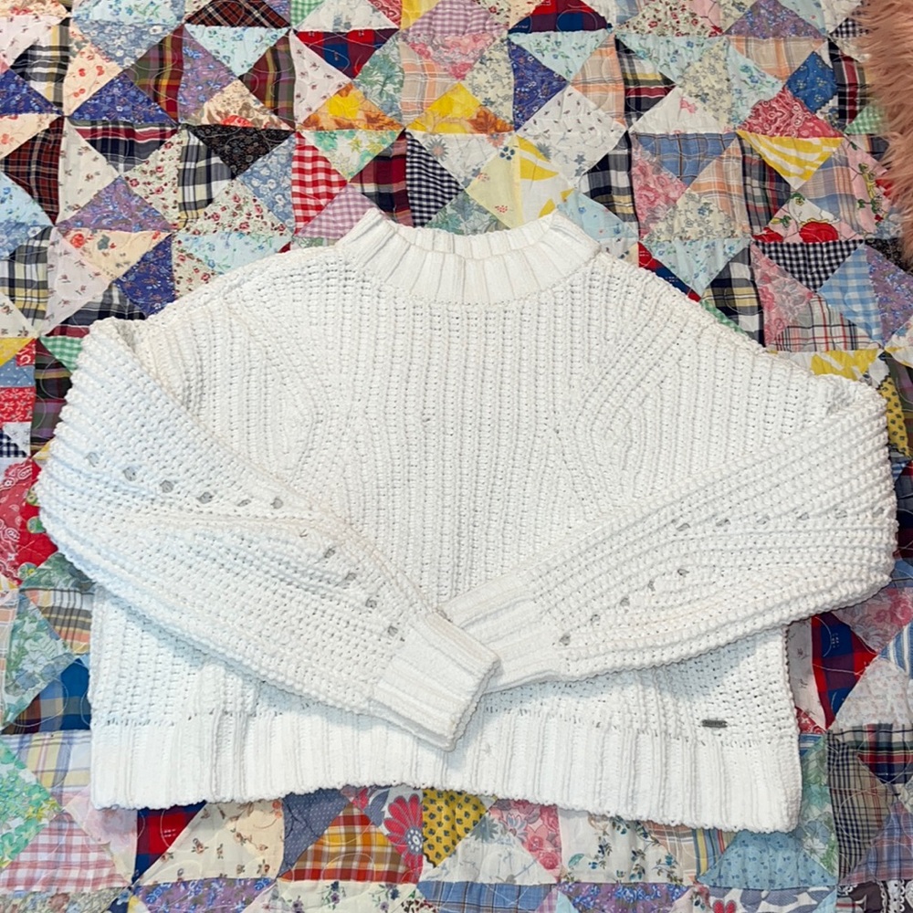 Hollister crop high neck sweater